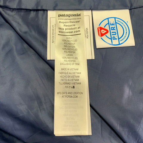 PATAGONIA Size XL Navy Quilted Polyester Zip Pockets Vest