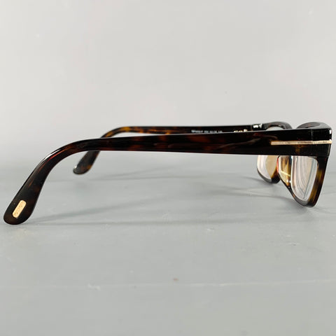 TOM FORD Brown Beige Tortoiseshell Acetate Frames