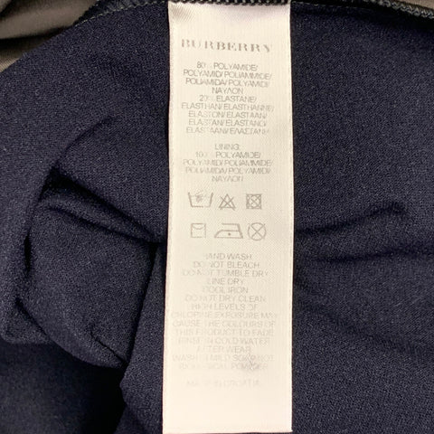 BURBERRY BRIT Maillot de bain taille S, marron beige, mélange de polyamide, bordures contrastantes