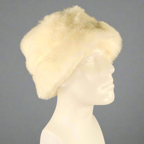 COMME des GARCONS SHIRT Size M White Fuzzy Acetate Hat
