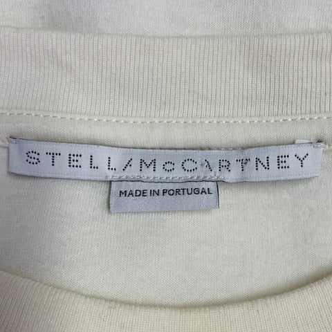 STELLA McCARTNEY Size 2 Cream Cotton Blend Ruffled Long Sleeve Casual Top
