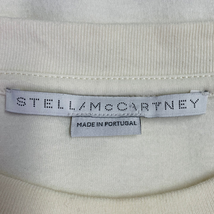 STELLA McCARTNEY Size 2 Cream Cotton Blend Ruffled Long Sleeve Casual Top