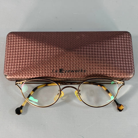 L.A.EYEWORKS Savana Monture de lunettes œil-de-chat écaille de tortue marron