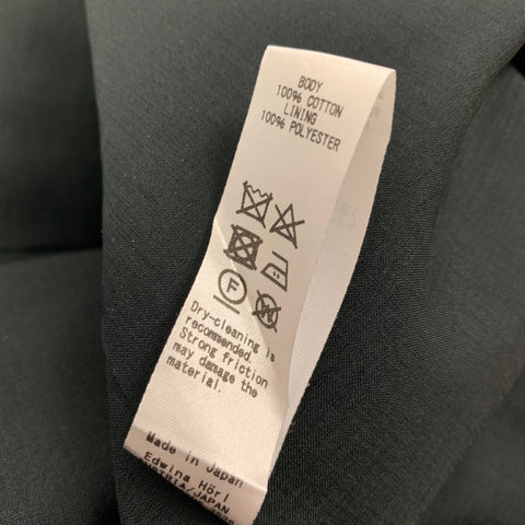 EDWINA HORL Taille L Manteau de sport à double boutonnage en coton marine