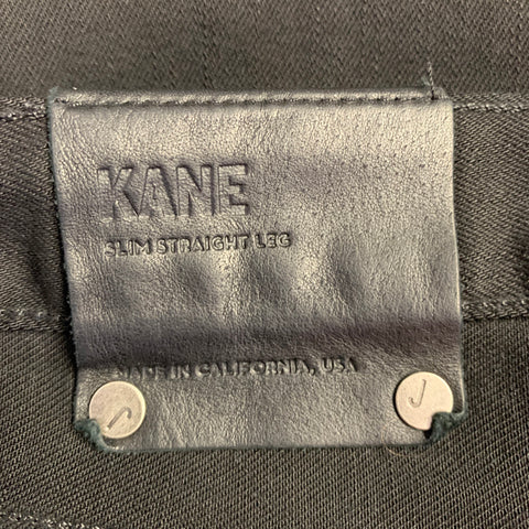J.BRAND Size 32 -Kane- Black Cotton Blend 5 Pocket Slim Straight Jeans
