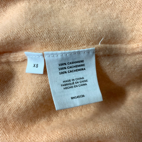 NAADAM Size XS Orange Cashmere Button Up Cardigan Womens