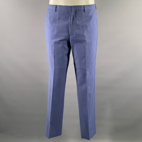 PAUL SMITH Size 38 Regular Blue Periwinkle Wool Mohair Notch Lapel Suit
