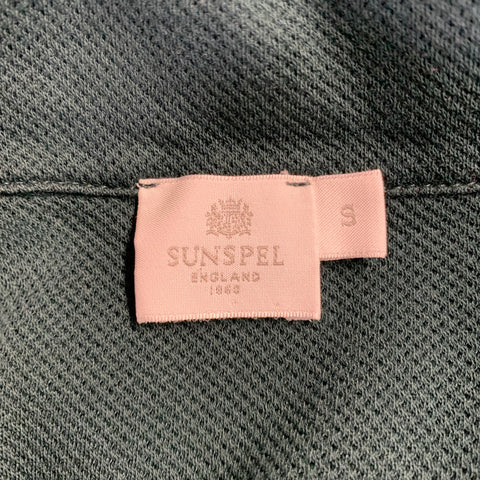 SUNSPEL Taille S Polo Vert en Coton Mesh Une Poche