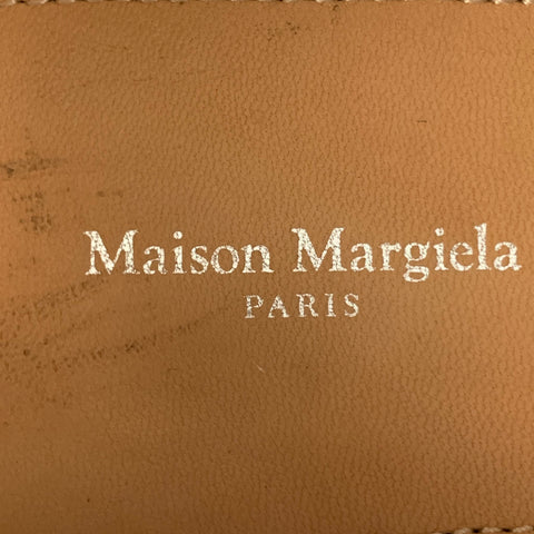 MAISON MARGIELA Size 10 Black Leather Slip On Flats