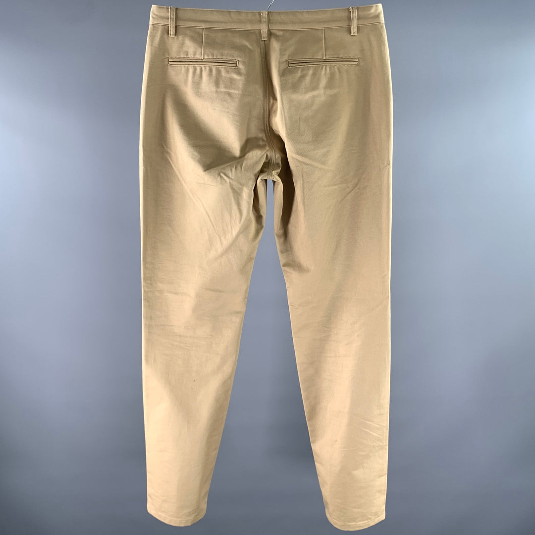 APC Size 34 Khaki Cotton Straight Chino Pants