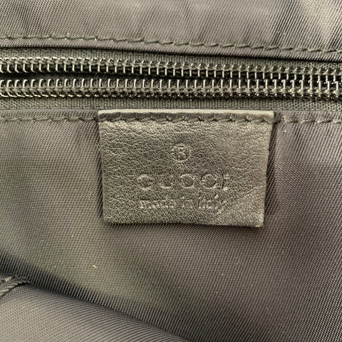 GUCCI Guccissima Black Embossed Nylon Leather Messenger Bag