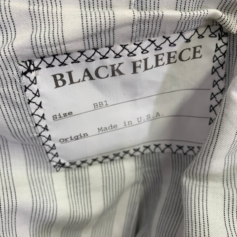 BLACK FLEECE Size 38 Black White Checkered Wool Notch Lapel Suit