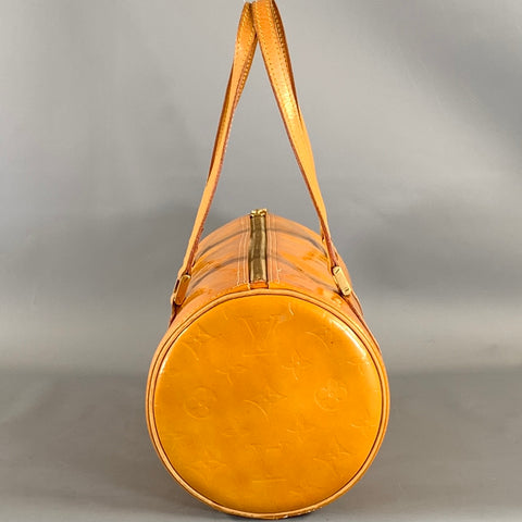 LOUIS VUITTON Yellow Tan TH1928 Monogram Patent Leather Handbag