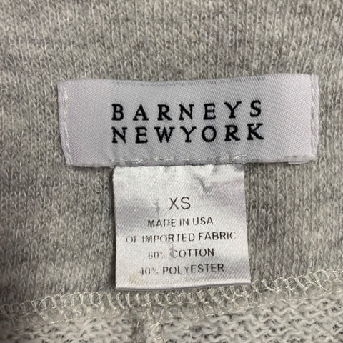 BARNEYS NEW YORK Size XS Grey Cotton Blend Peplum Jacket Blazer