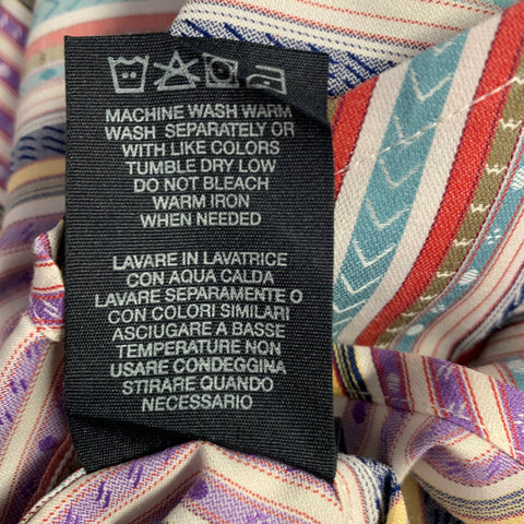 ROBERT GRAHAM Size M Multi Color Stripe Cotton Button Up Long Sleeve Shirt