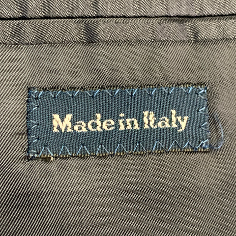 POLO by RALPH LAUREN Size L Regular Navy Grey Pinstripe Virgin Wool Suit