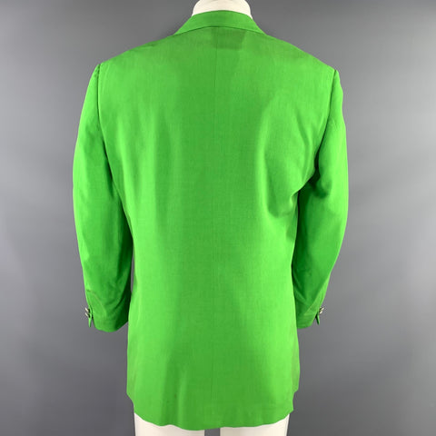 VERSACE CLASSIC SS1996 Chest Size 40 Green Silk Notch Lapel Sport Coat