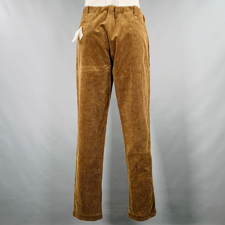 45rpm Size L Brown Corduroy Cotton Elastic Waistband Casual Pants