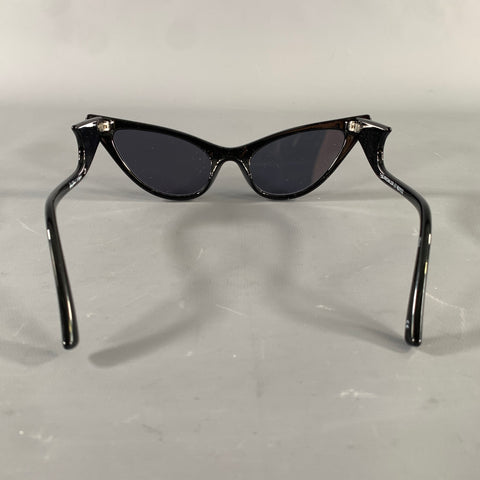 ADAM SELMAN Black Acetate Sunglasses