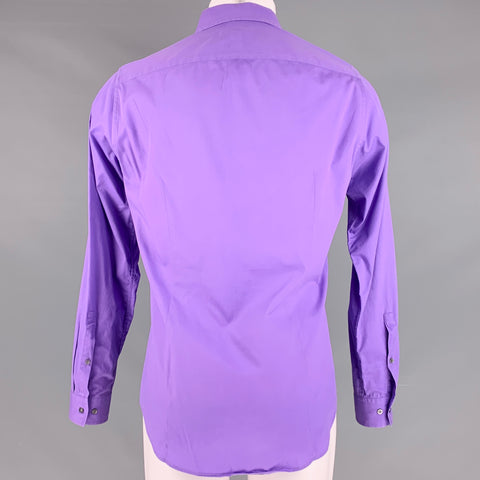 MICHAEL KORS Size M Purple Cotton 2 Pockets Long Sleeve Shirt