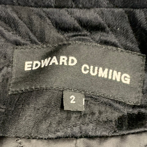 EDWARD CUMING Size M Black Tropical Jacquard Wool Blend Jacket