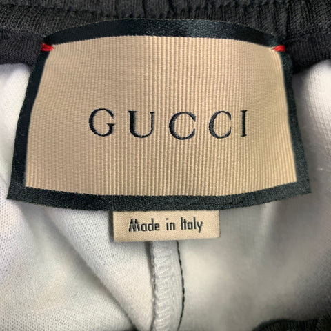 GUCCI x GEORGE KENNETH SCOTT Size S Black Beige Monogram Joggers Casual Pants