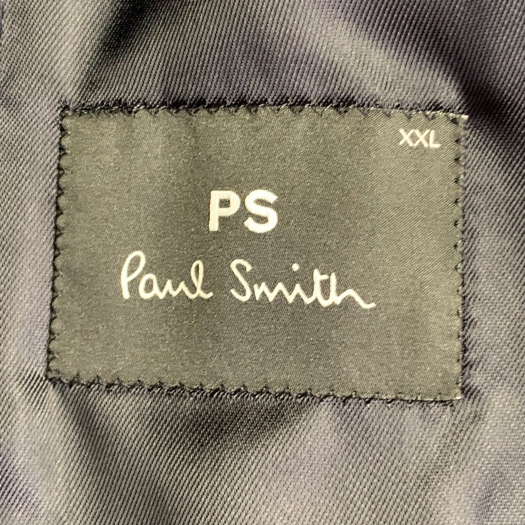 PS by PAUL SMITH Size XXL Charcoal Black Green Wool Blend Plaid Coat