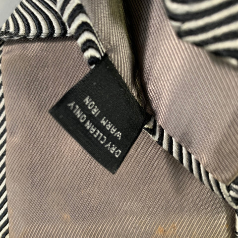 RICHARD JAMES SAVILE ROW White Black Waves Silk Tie