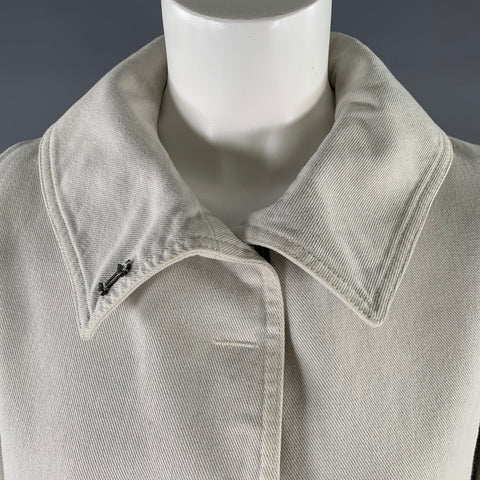 GUCCI FW 2001 by Tom Ford Size S Cream Fur Lined Cotton Jacket