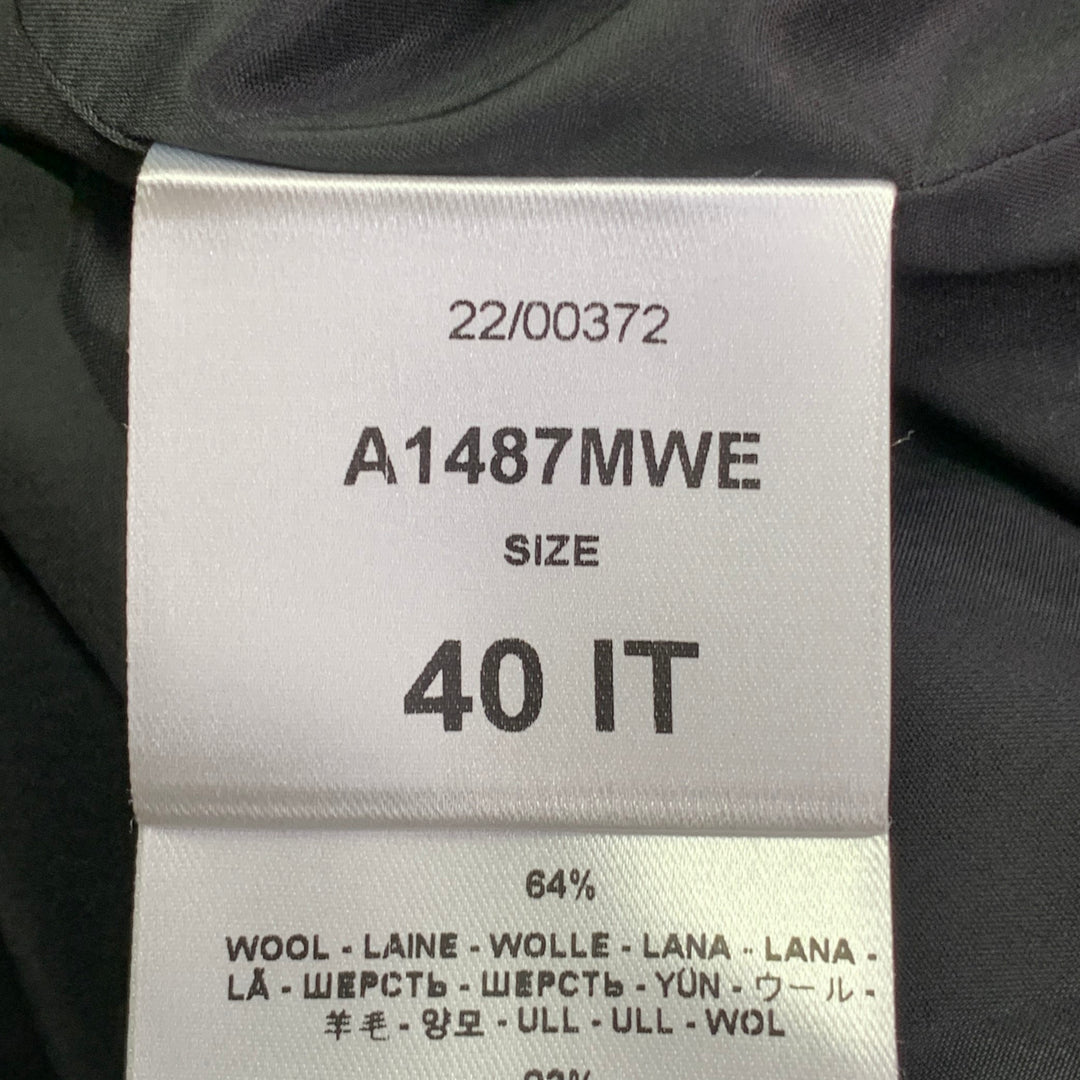 HARRIS WHARF LONDON Size 4 Orange Wool Blend Textured Faux Fur Notch Lapel Coat