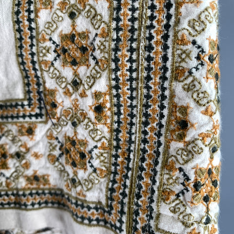 TODD SNYDER Size M Beige Embroidery Cotton Drawstring Shorts