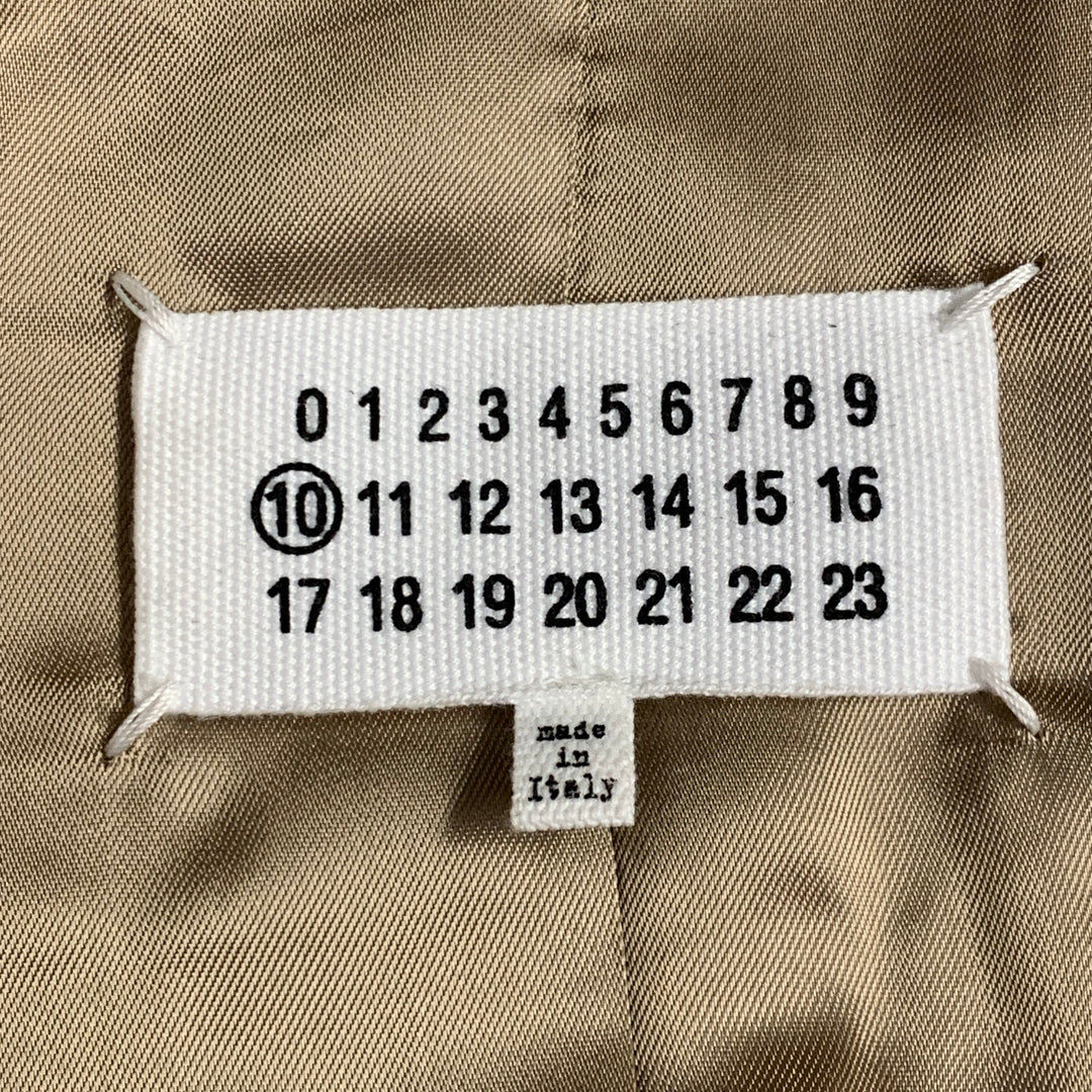 MAISON MARTIN MARGIELA Size 40 Beige Woven Cotton Notch Lapel Sport Coat