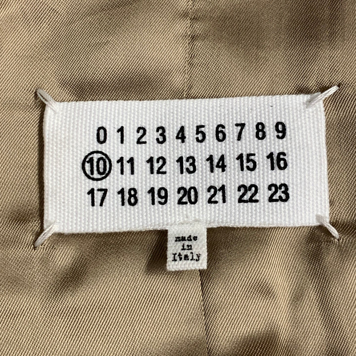 MAISON MARTIN MARGIELA Size 40 Beige Woven Cotton Notch Lapel Sport Coat