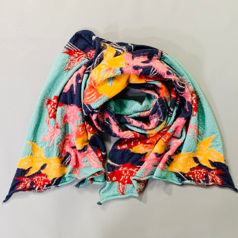 KAPITAL Multi Color Fish Wool Scarf