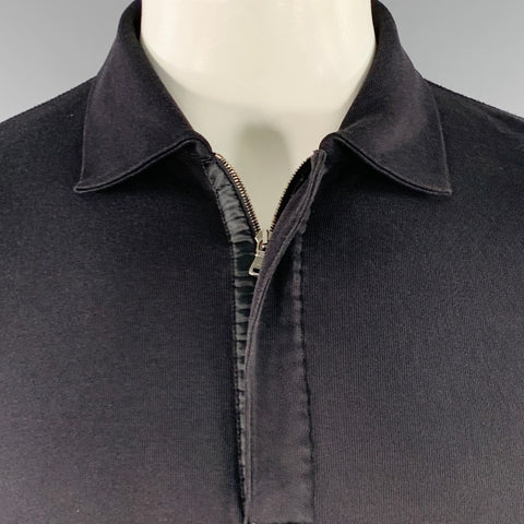 BOSS by HUGO BOSS Size L Black Polyamide Blend Zip Polo