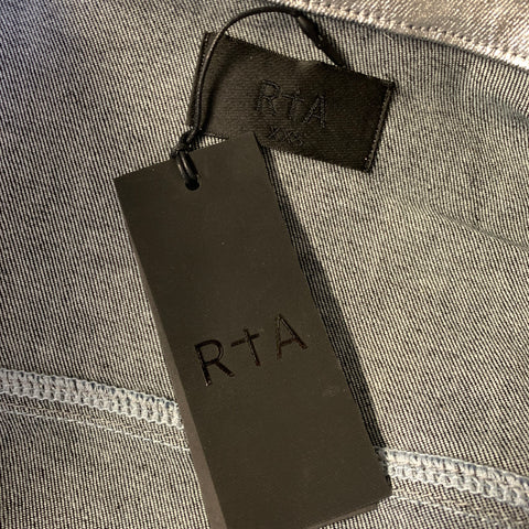 RtA Size XS Silver Cotton & Elastane Metallic Trucker Jacket