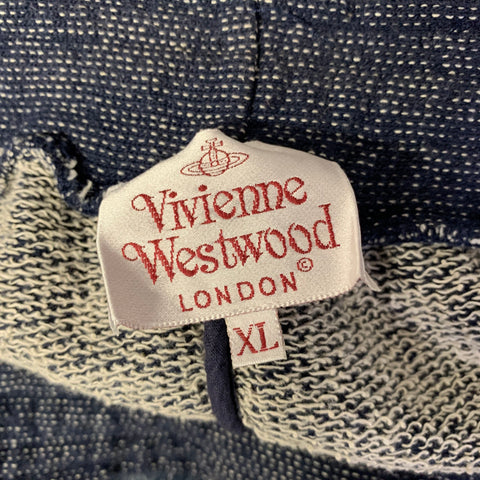 VIVIENNE WESTWOOD Size XL Blue White Cotton Polyester Joggers Casual Pants