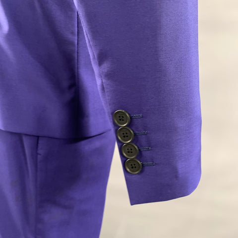 PAUL SMITH Chest Size 40 Regular Blue Royal Blue Wool  Mohair Notch Lapel Suit