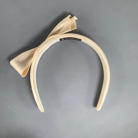LOUIS VUITTON Cream Grosgrain Ribbon Hats