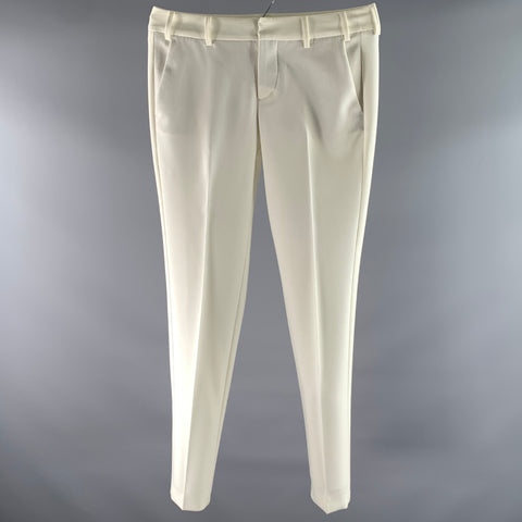 ZADIG & VOLTAIRE Size 30 White Polyester Blend Dress Pants