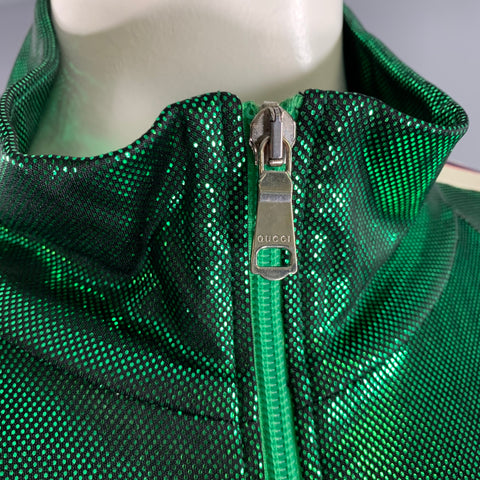 GUCCI Size XXL Green Side Stripe Acetate Blend Cruise Tracksuit