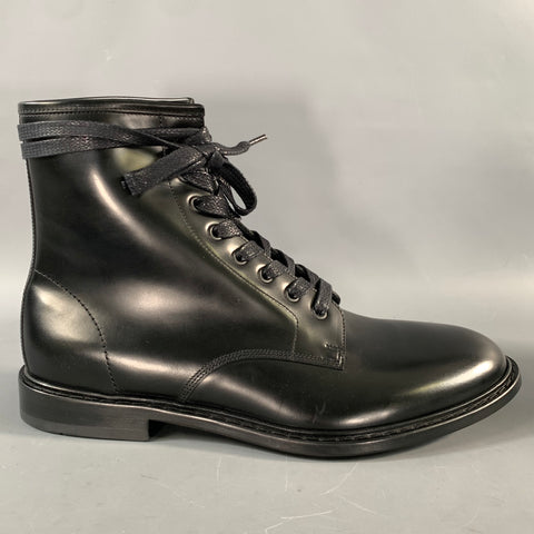 IRO Size 11 Black Leather Lace Up Boots