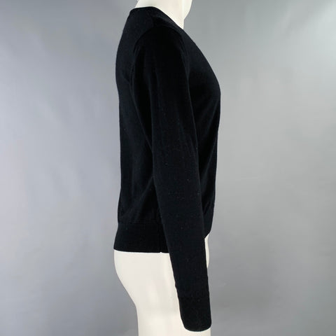 NICOLE FARHI Size S Black Wool Blend Knit Crew Neck Pullover