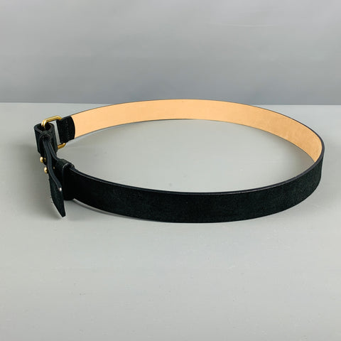 STREETS AHEAD Waist Size L Black Gold Suede Belt
