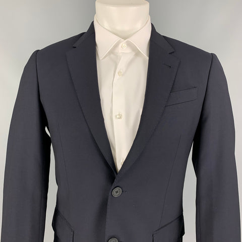 PAUL SMITH The Byard Talla 36 Traje con solapa de muesca de lana / mohair azul marino con botonadura simple