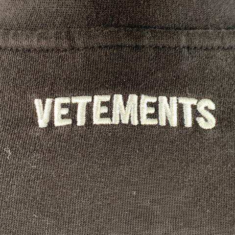 VETEMENTS Summer 2017 Size XS Snoop Dogg Black Multi Color Print Cotton Crew Neck T-shirt