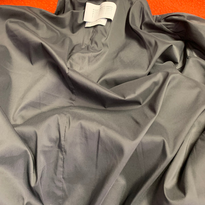 HARRIS WHARF LONDON Size 4 Orange Wool Blend Textured Faux Fur Notch Lapel Coat