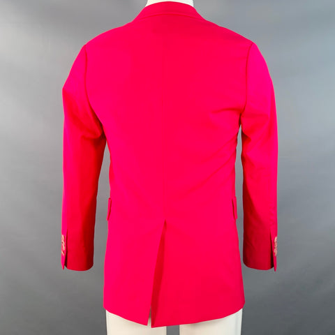 PAUL SMITH Size 36 Pink Fuchsia Wool Blend Peak Lapel Sport Coat