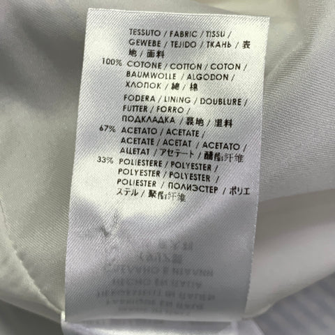 GUCCI Size XS White Light Blue Seersucker Cotton Stripe Single Breasted Suit