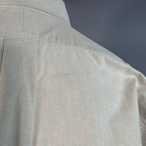 RALPH LAUREN Size S Beige Cotton Button Down Collar Long Sleeve Shirt